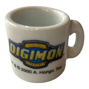 Vintage 2000 Digimon Rare Mini Miniature Mug